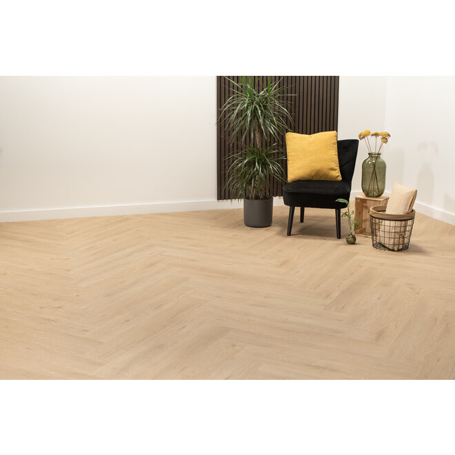 FLOER Walvisgraat Plak PVC Gaia Grijsbeige