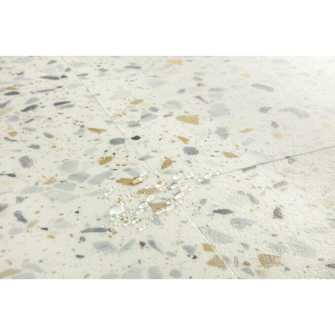 Quickstep Blush Vinyl Flex Tile Dryback PVC Terrazzo Multicolor