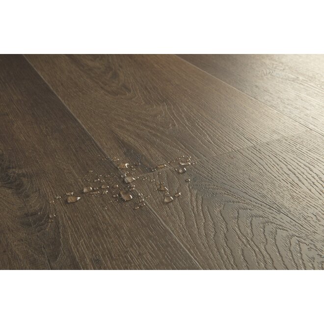 Quickstep Fuse Dryback PVC Linen Oak Dark Brown