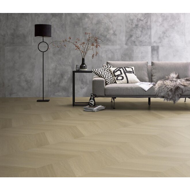 Floorlife YUP Fulham Chevron Hongaarse Punt Dryback Natural Oak