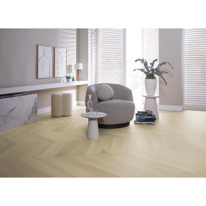 Floorlife YUP Fulham Chevron Hongaarse Punt Dryback Natural Oak