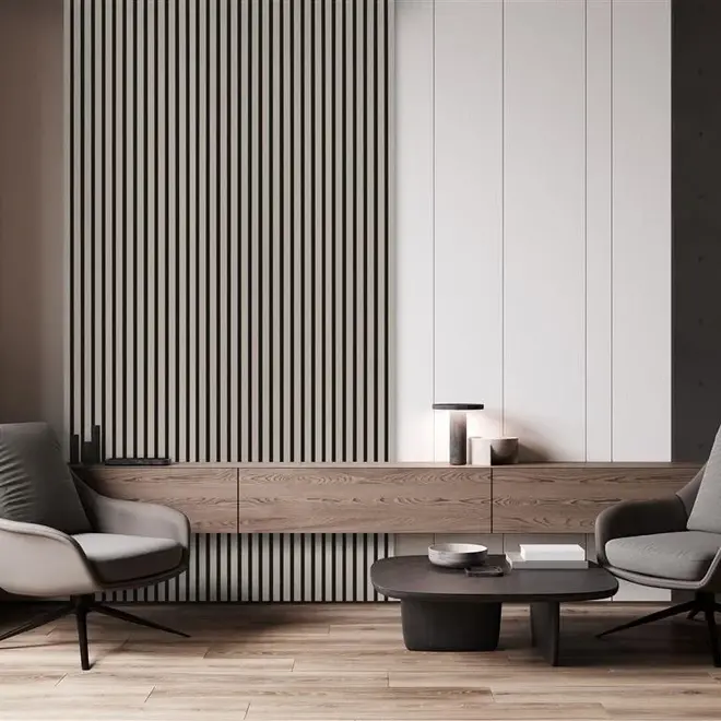 Silentlines Lattenwand Wallpanel Taupe