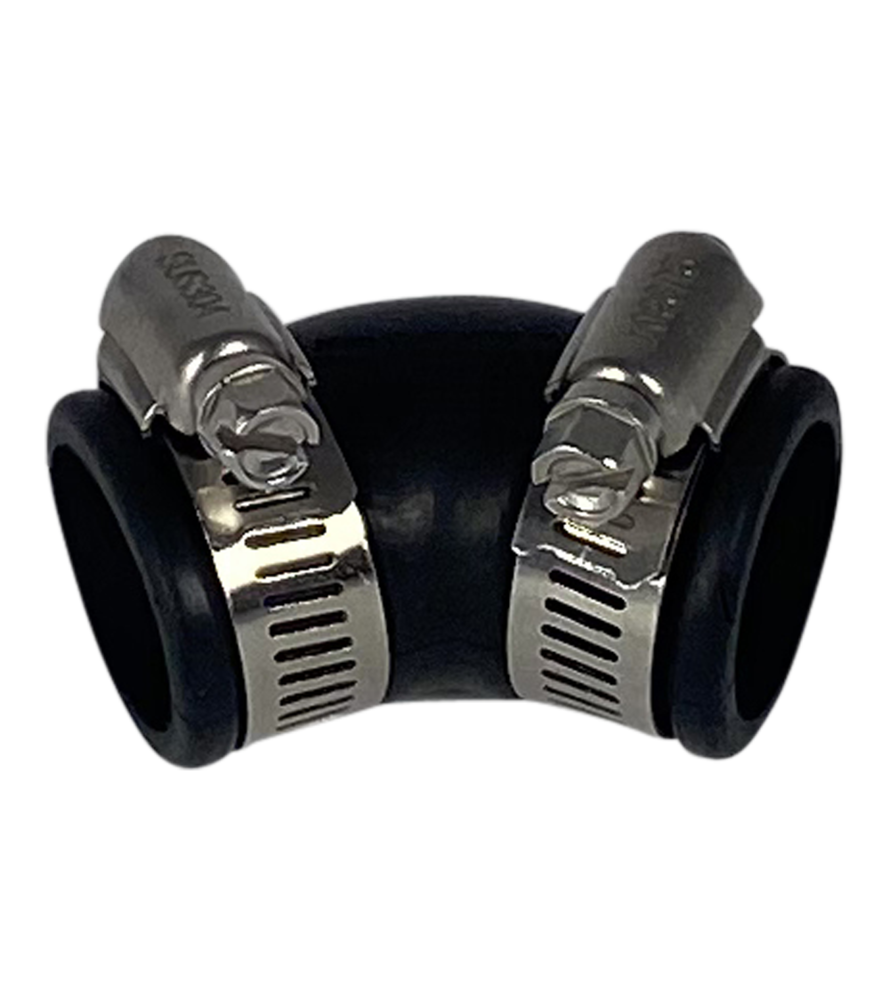 Flexibele rubber bocht (45°) 25mm Flexibele rubber bocht (45°) 25mm