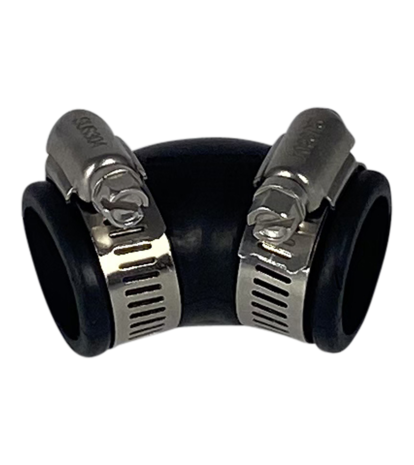 Flexibele rubber bocht (45°) 25mm Flexibele rubber bocht (45°) 25mm