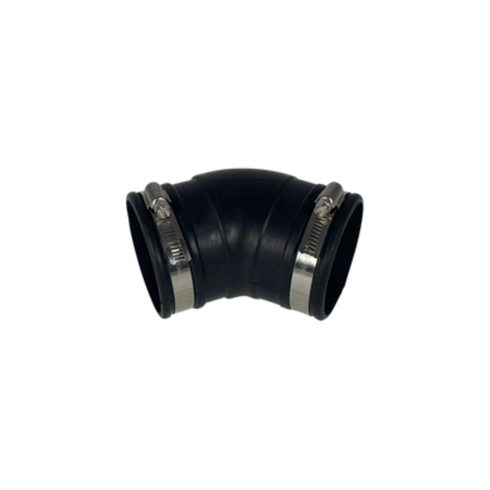 Flexibele rubber bocht (45°) 75mm Flexibele rubber bocht (45°) 75mm