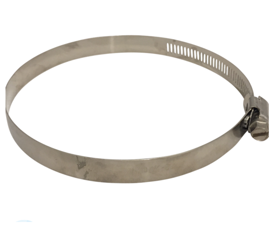 Hose clamp stainless steel 118-140mm - 10 pieces