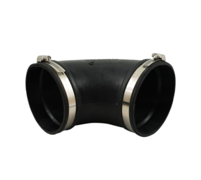 Flexibele rubber bocht (90°) 125mm Flexibele rubber bocht (90°) 125mm