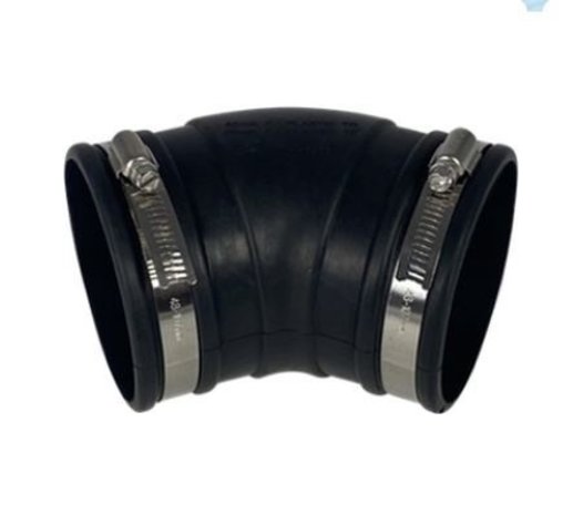 Flexibler Gummibogen (45°) 90mm