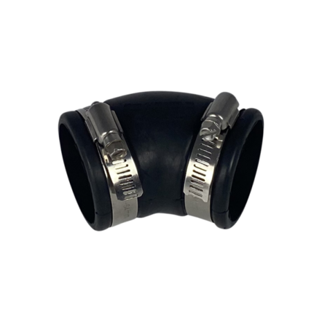 Flexibele rubber bocht (45°) 125mm Flexibele rubber bocht (45°) 125mm