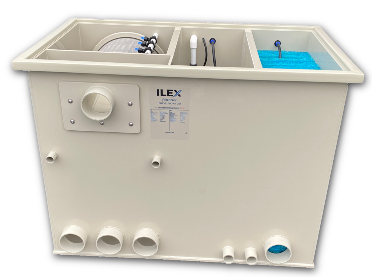 Ilex Filtration Ilex Biodrum 20 + mattenkamer XL Ilex Filtration Ilex Biodrum 20 + mattenkamer XL