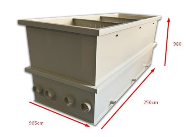 MPF Biological multi-chamber filter 250 cm – High-flow moving bed filter up to 50 m³/h MPF Biological multi-chamber filter 250 cm – High-flow moving bed filter up to 50 m³/h