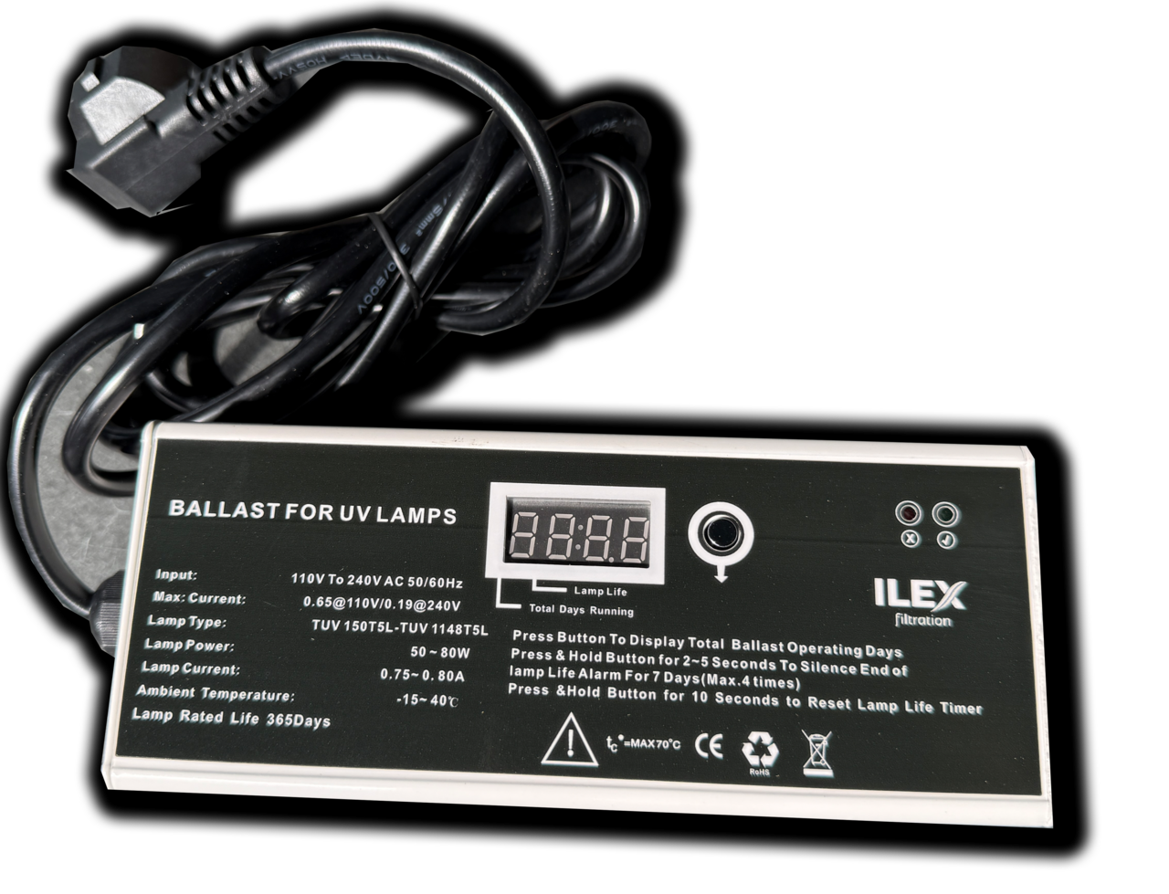 ilex ILEX DRUM-UV BALLAST FOR 55WATT ilex ILEX DRUM-UV BALLAST FOR 55WATT