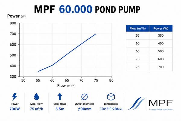 MPF MPF 60.000 energiesparende regelbare Teichpumpe – 75.000 MPF MPF 60.000 energiesparende regelbare Teichpumpe – 75.000