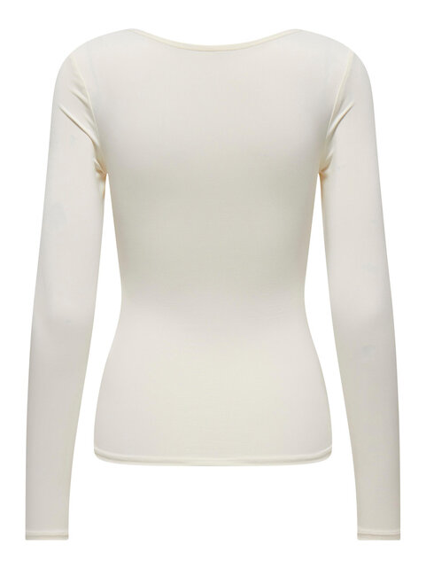 ONLEA L/S 2-WAY DEEP NECK TOP
