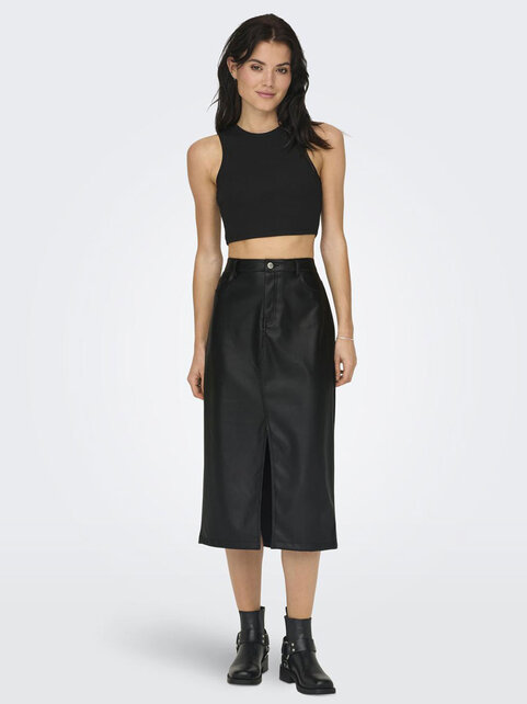 ONLKIRI HW LO SLIT FAUX LEA SK