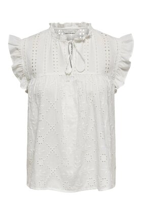 ONLREVA LIFE S/L EMB TOP WVN N