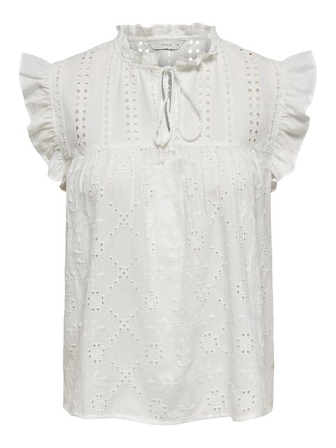 ONLREVA LIFE S/L EMB TOP WVN N ONLREVA LIFE S/L EMB TOP WVN N