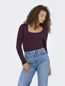 ONLEA L/S 2-WAY DEEP NECK TOP