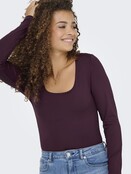 ONLEA L/S 2-WAY DEEP NECK TOP