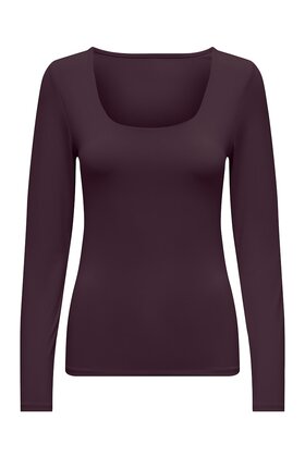 ONLEA L/S 2-WAY DEEP NECK TOP