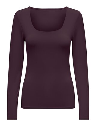 ONLEA L/S 2-WAY DEEP NECK TOP