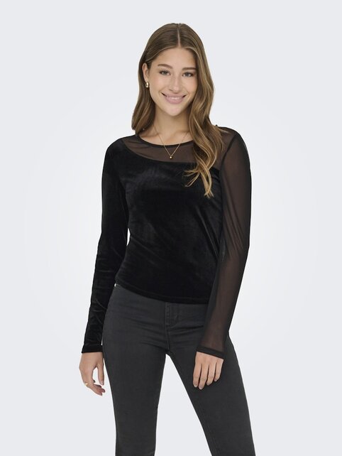 ONLSMOOTH L/S MESH MIX TOP BOX