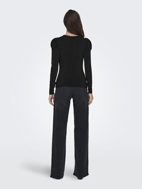 ONLRICH L/S GLITTER PUFF TOP J