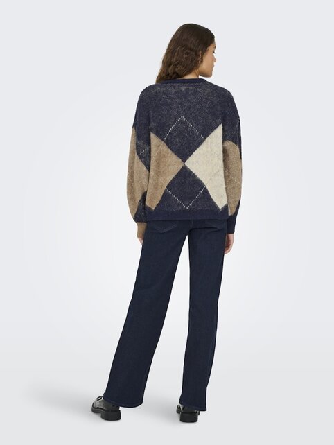 ONLNOEME LIFE LS JQ O-NECK KNT