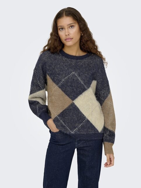 ONLNOEME LIFE LS JQ O-NECK KNT