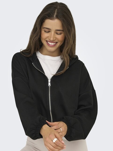 ONLSCARLETT L/S ZIP HOOD SWT N