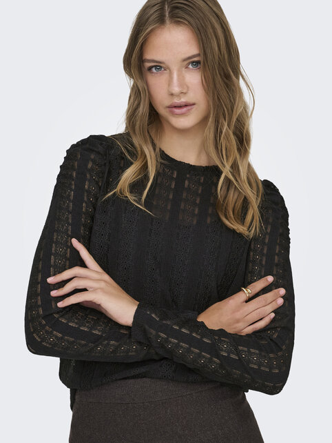 ONLMELANIE L/S O-NECK TOP JRS