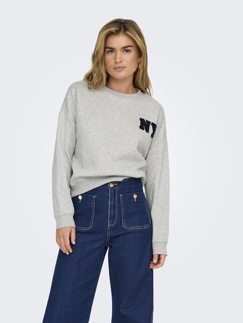 ONLSWEAT LIFE L/S CREW O.SIZE