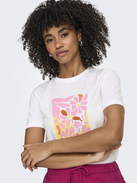 ONLKITA REG S/S PRINT TOP NOOS