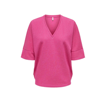 ONLIVY S/S GLITTER V-NECK TOP