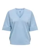 ONLIVY S/S GLITTER V-NECK TOP