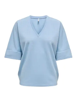 ONLIVY S/S GLITTER V-NECK TOP