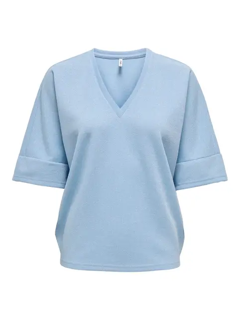 ONLIVY S/S GLITTER V-NECK TOP