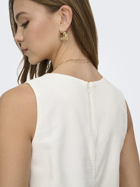 ONLGOA S/L BALLON LINEN BL TOP