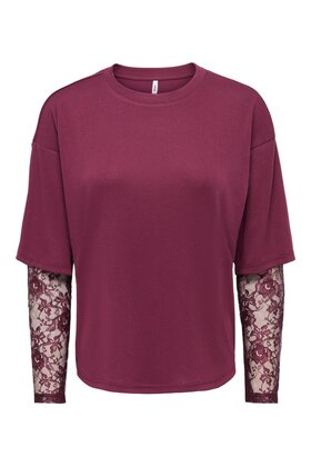 ONLTAHLIA L/S LACE TOP PR JRS