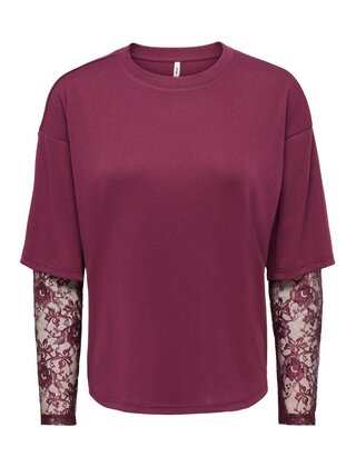ONLTAHLIA L/S LACE TOP PR JRS