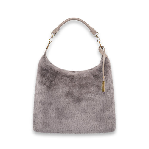 Faux fur hobo ( light grey ) RRP 64,95