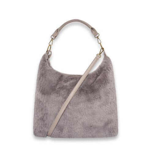 Faux fur hobo ( light grey ) RRP 64,95