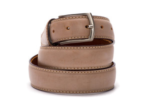 Lederen Gurtel North Sea Beige Wax