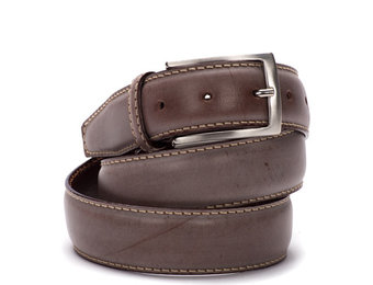 Leren Riem Mouse Grey Wax