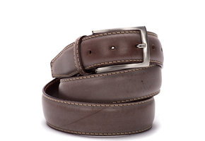 Leren Riem Mouse Grey Wax