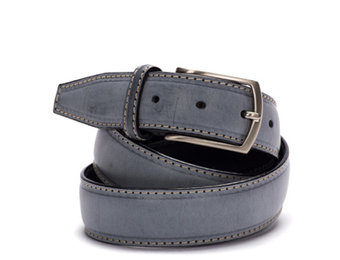 Leren Riem Elephant Grey Wax