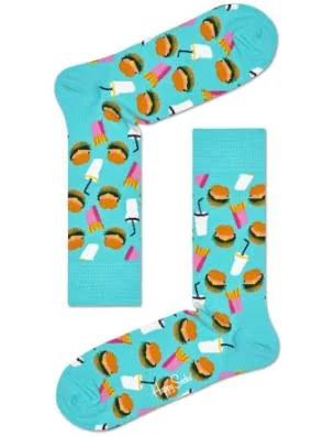 Happy Socks Hamburger licht blauw