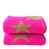 Fussball Socken golden stars fuchsie