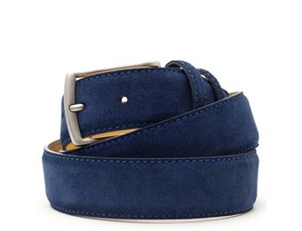 Suede Riem Navy Blue
