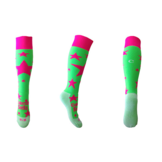 Hockeysokken Fuchsia Stars Fluor Green